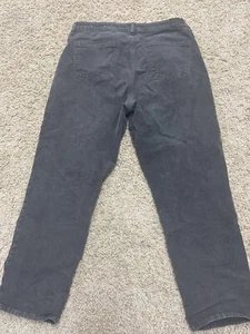 New American Eagle Women’s 14 Regular Corduroy Mom Stretch Jeans Pants Black - Picture 1 of 3