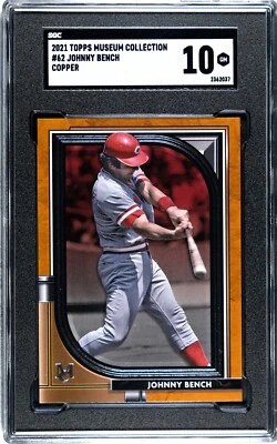 2021 Topps Museum Collection #62 Johnny Bench COPPER SGC 10 GEM MINT - Image 1 of 2
