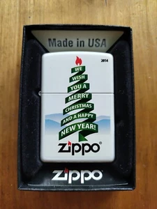 Zippo Lighter We Wish You a Merry Christmas and a Happy New Year 2014 Free Ship! - Picture 1 of 9