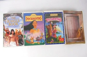VHS LOT POCAHONTAS + THE JUNGLE BOOK + INDIAN IN THE CUPBOARD - Picture 1 of 5