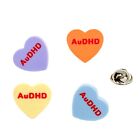 AuDHD Awareness Pin For Autism Autistic Kids Support ADHD Gift Lapel Pin Lanyard