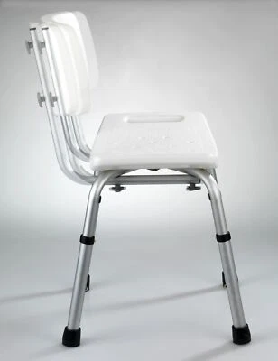 WENKO Badhocker mit Rückenlehne SECURA Weiß 8-fach höhenverstellbar - Bild 1 von 4