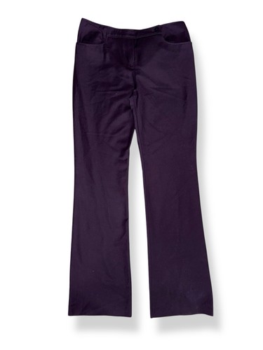 Pantalone VALENTINO lana cashmere largo taglio stivale gamba svasata viola donna taglia 10