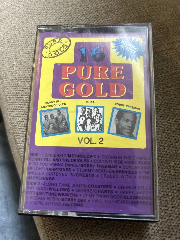 Vtg 16 Pure Gold Vol 2 Cassette Dubs Bobby Freeman Sonny Till And The Oriole - Image 1 of 1