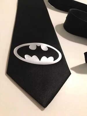Bat Necktie, Silver Logo, Cool Necktie, New - Image 1 of 4