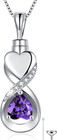 925 Sterling Silver Infinity Urn Neckalce for Ashes for Women Cremation Pendant