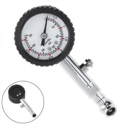 YD-6025 Automobile Motor Car Tyre Tire Air Pressure Gauge 0-60 psi Dial Meter - Image 1 of 4