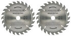 2 x TCT 165mm x 20mm/16mm Bore 24T Circular Saw Blade For Wood Laminate