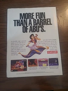 Aladdin Super Nintendo Video Game Print Ad 1994 8x11 Great To Frame    - Picture 1 of 1