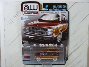 2023 Auto World 1984 Dodge Caravan Version B Chase Ultra Red 1:64 - Picture 1 of 6