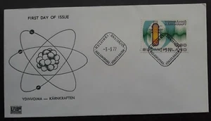 1977 Finland Hästholmen Nuclear Plant FDC ties 0.9Mk Stamp cd Helsinki - Bild 1 von 2