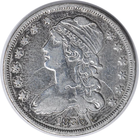 1836 Bust Silver Quarter B-1 Late Die State VF Uncertified #201 Cover