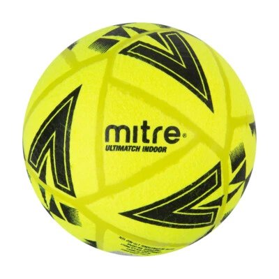 Mitre Ultimatch gelb schwarz Indoor Match Qualität Fußball Größe 5 - kostenloser Versand