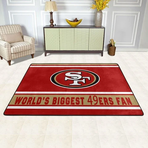 World's Biggest San Francisco 49ers Fans Carpet Anti-skid Floor Blanket 36*24in Cover