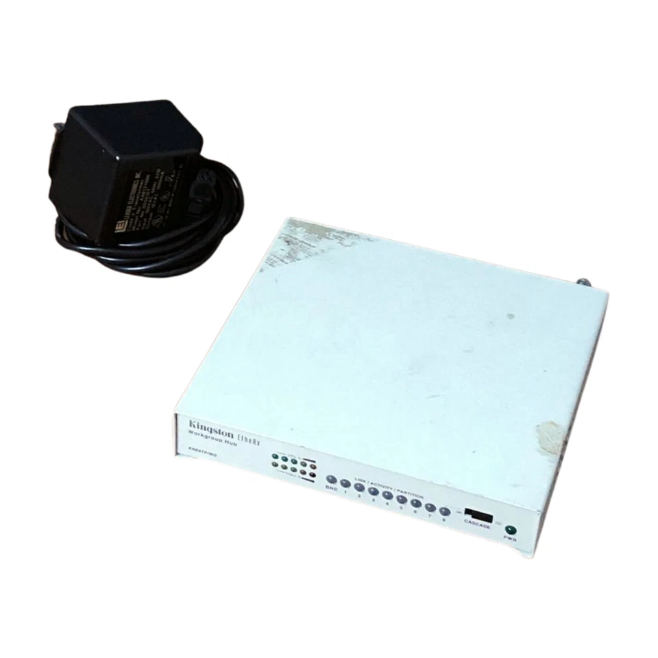 Kingston EtheRX Work Group Hub KNE8TP/WG 8 Ports With Power Cord - Image 1 of 4