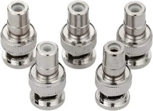 RCA Female Jack to BNC Male Plug Connector Adapter - (1 PACK of 5) - Picture 1 of 10