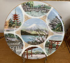Noritake Nippon Toki Kaisha Plate ~ Souvenir of Japan ~ 7 Places in Japan