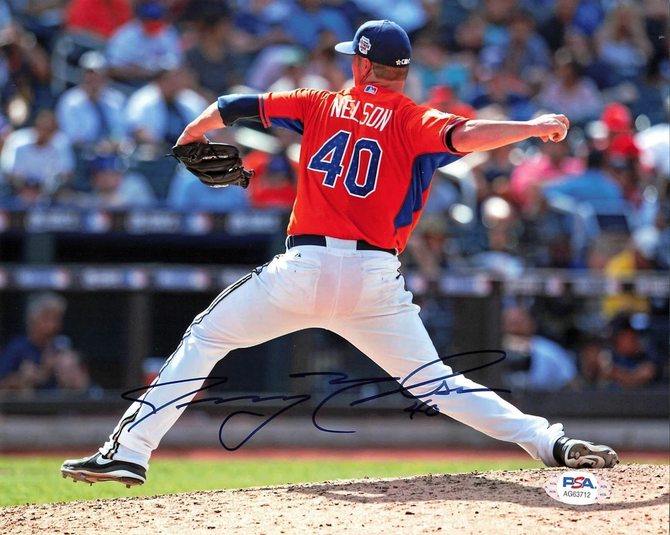 Foto firmada por Jimmy Nelson 8x10 PSA/DNA Milwaukee Brewers autografiada Foto 1 de 1