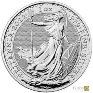 2022 Silver Britannia in a Rimless Coin Capsule - Picture 1 of 5
