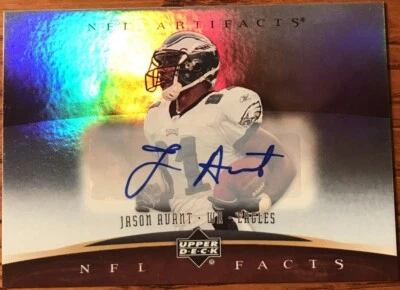 2007 Artifacts NFL Facts Autographs Jason Avant NF-BH Philadelphia Eagles - Image 1 of 2