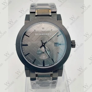 New Burberry BU9902 The City Gunmetal Stainless Steel Dial Analog Men's Watch - Picture 1 of 5