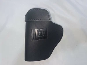 URBAN CAMO UNIVERSAL LEATHER HOLSTER (Black) RH IWB/LH OWB - Picture 1 of 2