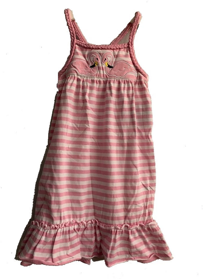 Vestido cisne a rayas para niñas Le Top, rosa 2T Foto 1 de 1