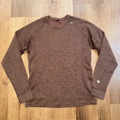 Lululemon Engineered Warmth Crew Sweater Shirt Long Sleeve Brown Mens Small - Image 1 of 4