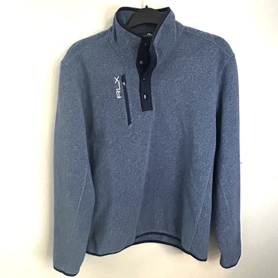 RLX Ralph Lauren Pullover Para Hombres Azul Polar Cuarto A Presión Golf Suéter Chaqueta Talla L Foto 1 de 4