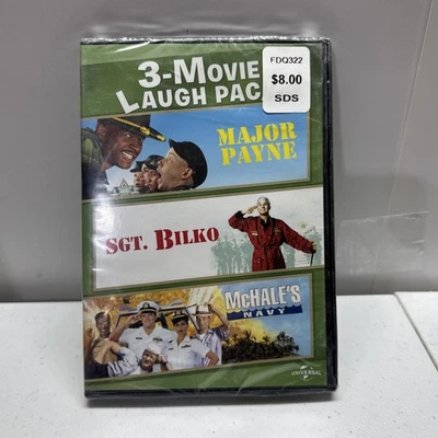 Major Payne / Sgt. Bilko / McHale's Navy 3 Movie Laugh Pack DVD *NEW* Foto 1 de 3