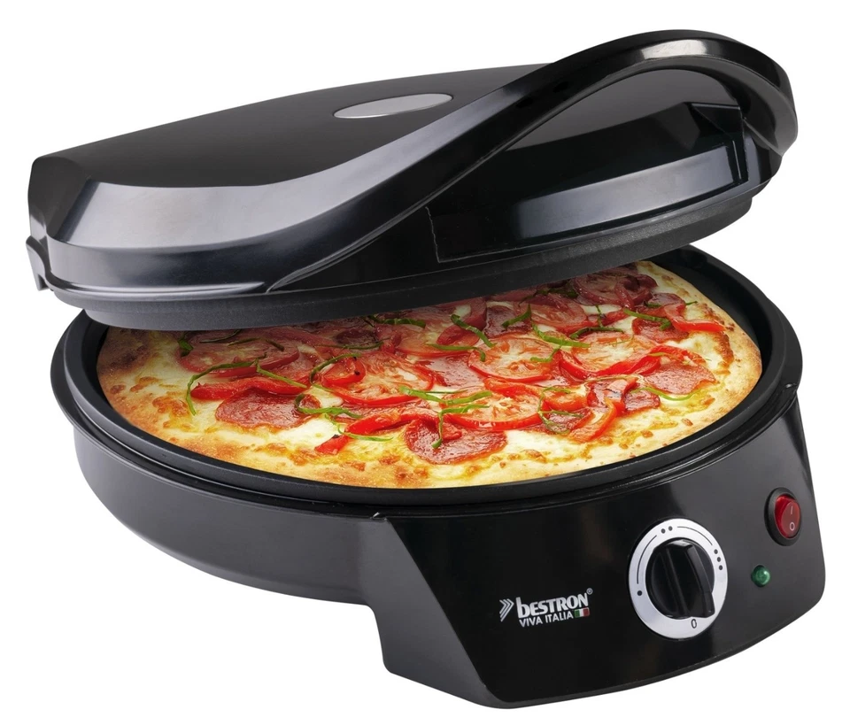 Elektrischer Pizzaofen Pizza Maker mit Ober-/Unterhitze Tischgrill 230°C 27cm - Bild 1 von 3