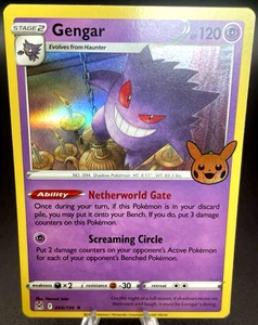 HOLO Gengar 066/196 - 2022 Pokemon Lost Origin Trick or Trade Rare Card  NM - Picture 1 of 11