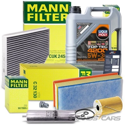 MANN-FILTER INSPEKTIONSPAKET+5L LIQUIMOLY FÜR AUDI A4 8 B8 A5 8T Q5 8R 2.0 TDI - Bild 1 von 4