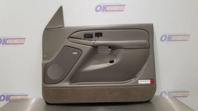 05 GMC SIERRA 2500 SLT DOOR PANEL FRONT RIGHT PASSENGER GRAY LEATHER CREW CAB - Image 1 of 4