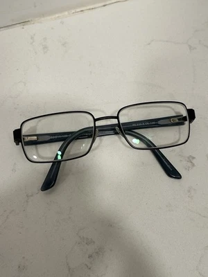 Perry Ellis PE 339-3 Black / Blue 53-17-135 Rectangle Eyeglasses Frames Only Men - Image 1 of 4
