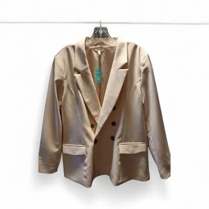 Maurices Double-Breasted Satin Blazer – Champagne Beige – Size XL – NWT (03JC) - Picture 1 of 11
