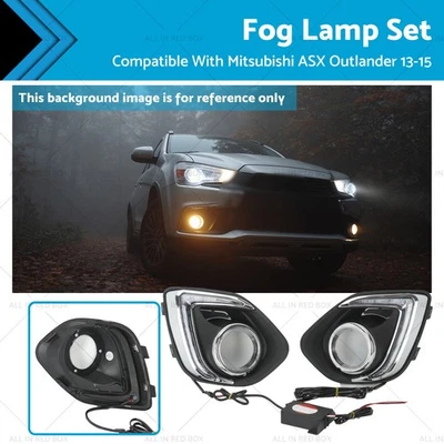 Pair Front Fog Light Lamp LED 12V Suitable For Mitsubishi ASX Outlander 2013-15 - image 1 of 4