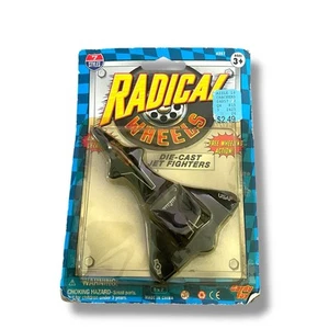 1998 Radical Wheels Die-Cast Jet Fighter USAF Black Gordy Toy Sealed Vintage - Bild 1 von 2