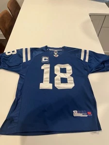 Indianapolis Colts Authentic Peyton Manning Jersey Size 48 Captains Patch - Picture 1 of 10