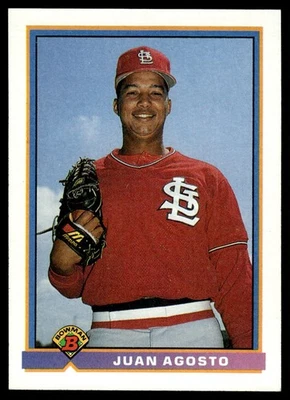 1991 Bowman Juan Agosto St. Louis Cardinals #402 - Image 1 of 2