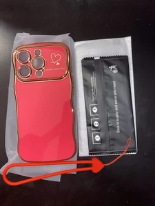 Für iPhone 16 Pro Hülle Niedlich Lockig Vergleichbar Mit iPhone Hot Pink - Bild 1 von 1
