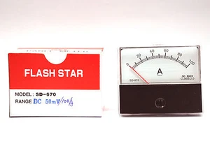 1x Panel Current Meter SD-670 60x70mm DC100A 50mV 100A/50mV * SD Flashstar SD670 - Picture 1 of 7