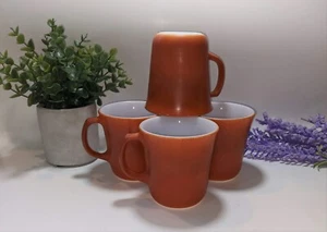 Vintage Pyrex Corning Burnt Orange D-Handle Coffee Mugs/Cups [Set of 5] - Bild 1 von 7