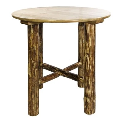 Mesa de bistró Montana Woodworks Glacier Country de madera maciza en marrón Foto 1 de 2