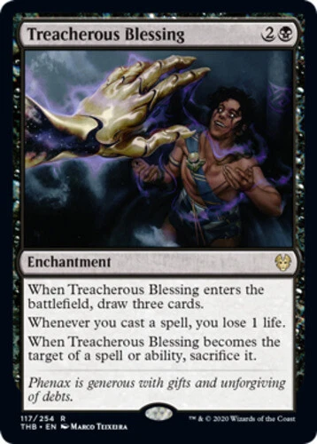 Treacherous Blessing - Foil ~ Lightly Played Theros: Beyond Death MTG Magic Ulti - Image 1 of 1