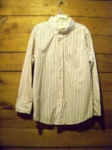 Crazy 8 Boys Red and White Pin Striped Button Up Shirt Size Small 5-6 EUC!!! - Picture 1 of 2