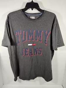 Tommy Hilfiger Jeans Logo Women's Size XL Gray Cotton Short Sleeve T-Shirt - Picture 1 of 5