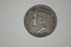 Kanada: 1886 5 Cents - schönes Original sehr schön - Bild 1 von 4