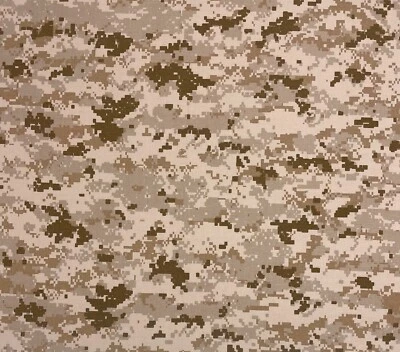 MILITARY FABRICS MARPAT DESERT 6oz MARINE USMC LOGO APPAREL NOMEX FR FABRIC BY THE YARD 64"W