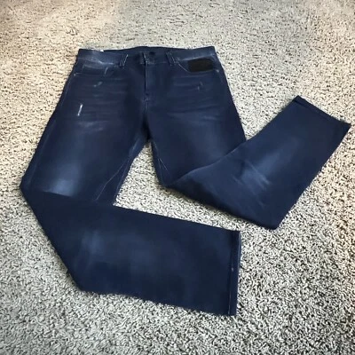 Pantalones de mezclilla Benetton ajustados entrepierna baja para mujer talla 34 tiro alto elástico destruido Foto 1 de 4